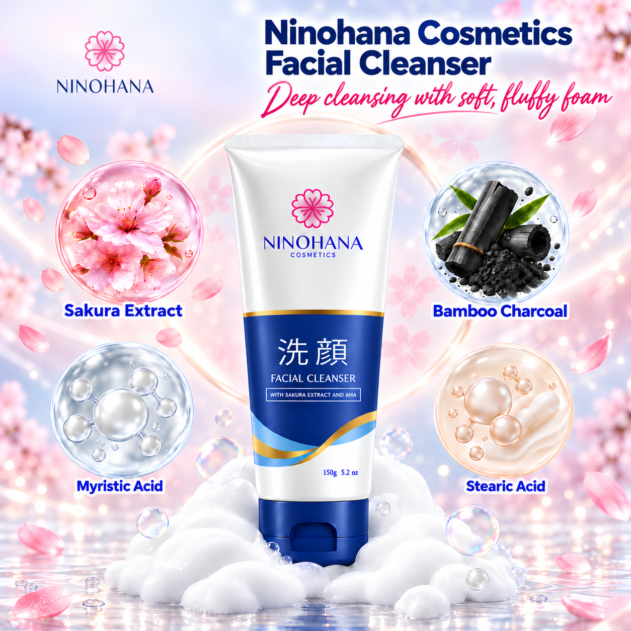 Key ingredients of the Ninohana cleanser